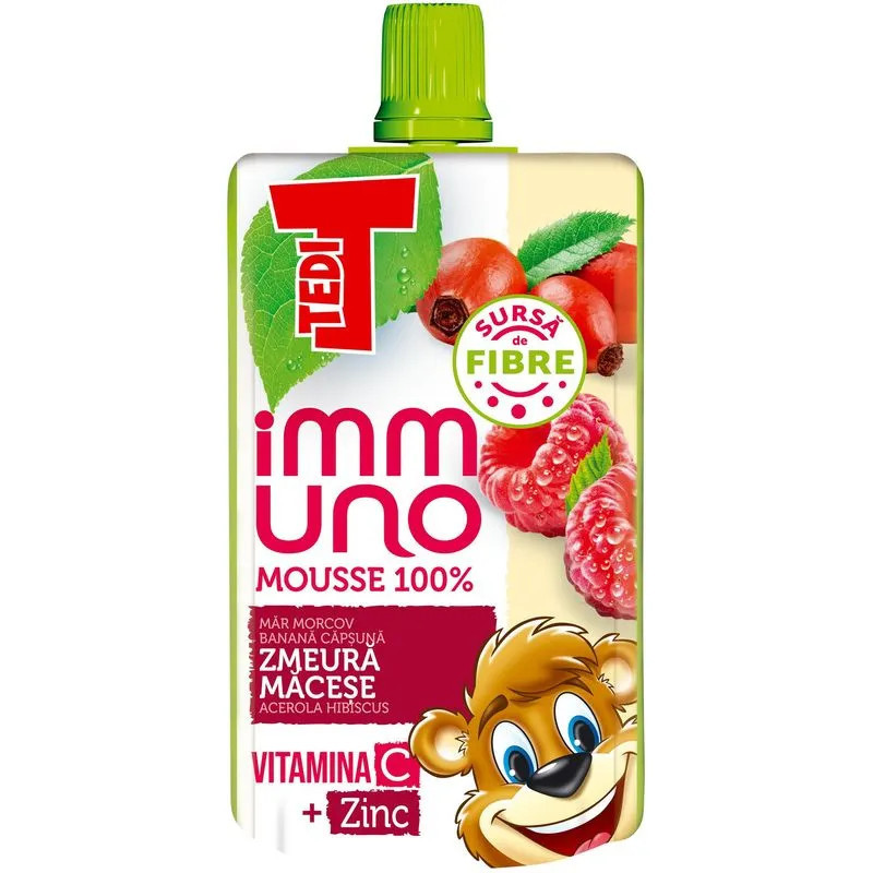 TEDI IMMUNO MOUSSE ZMEURA MACESE 100GR