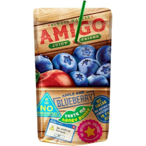 AMIGO FRUIT DRINK BLUEBERRY 02L30CUT
