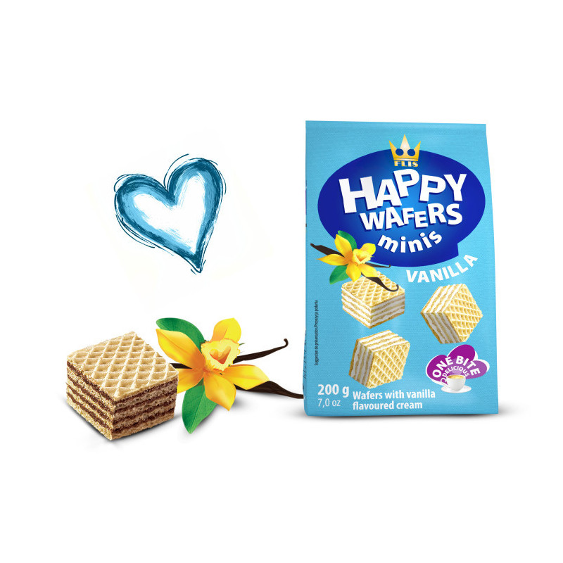HAPPY WAFERS VANILIE 200GR