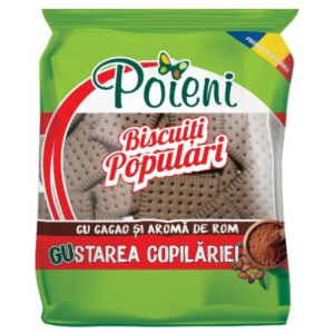 BISCUITI POIENI POPULARI CACAO ROM 400GR