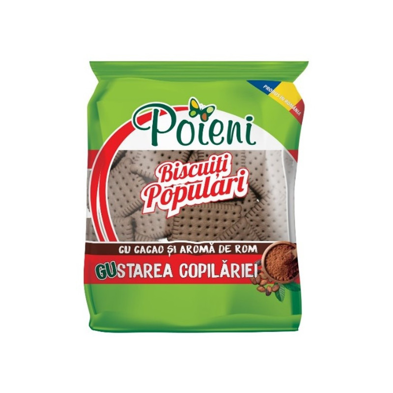 BISCUITI POIENI POPULARI CACAO ROM 400GR
